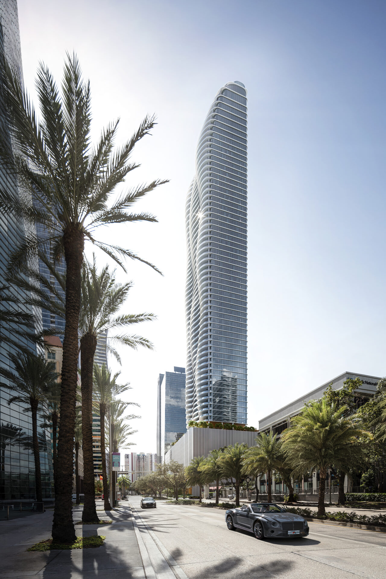 1428 Brickell: Street Looking South rendering