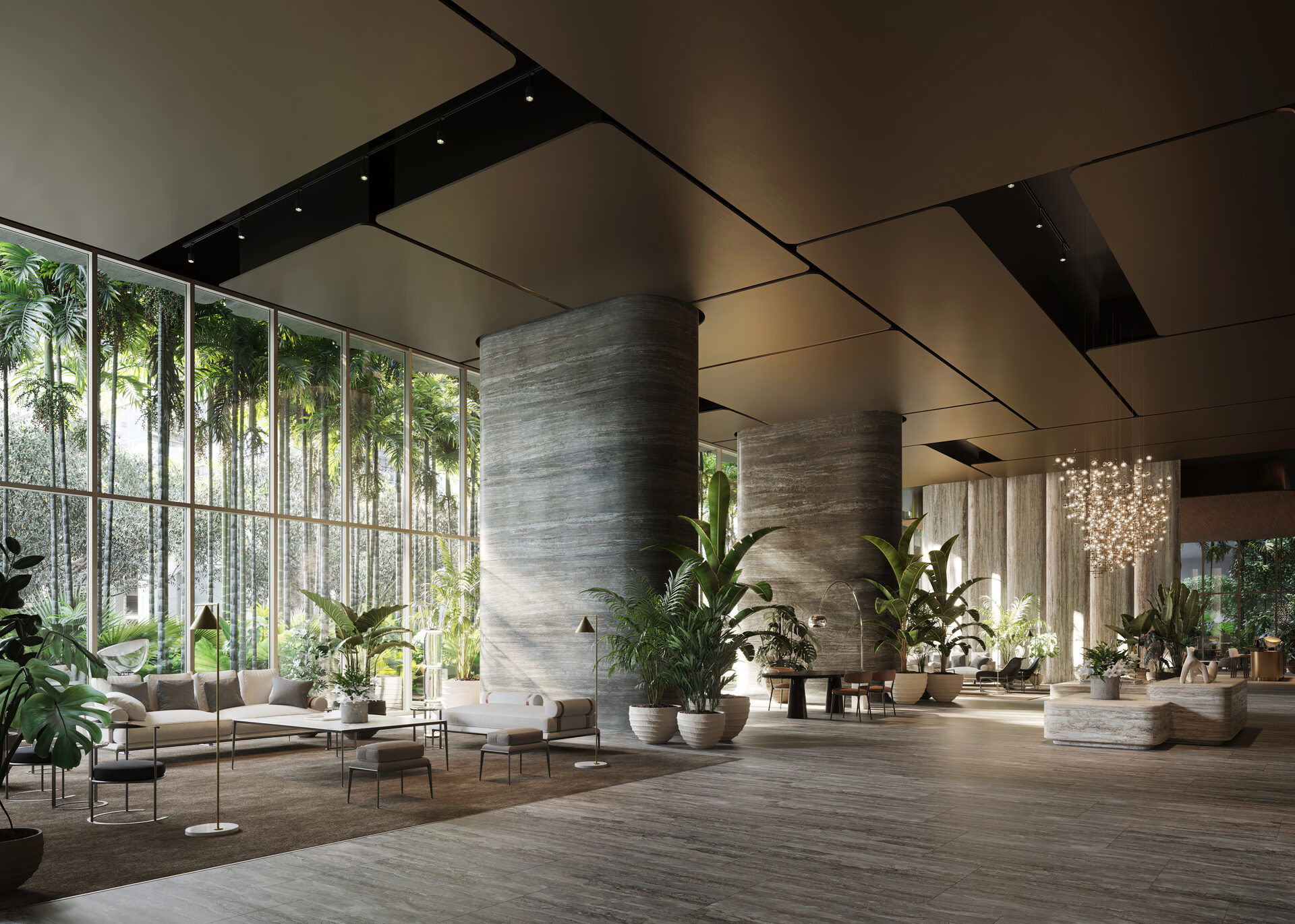 Residential lobby rendering