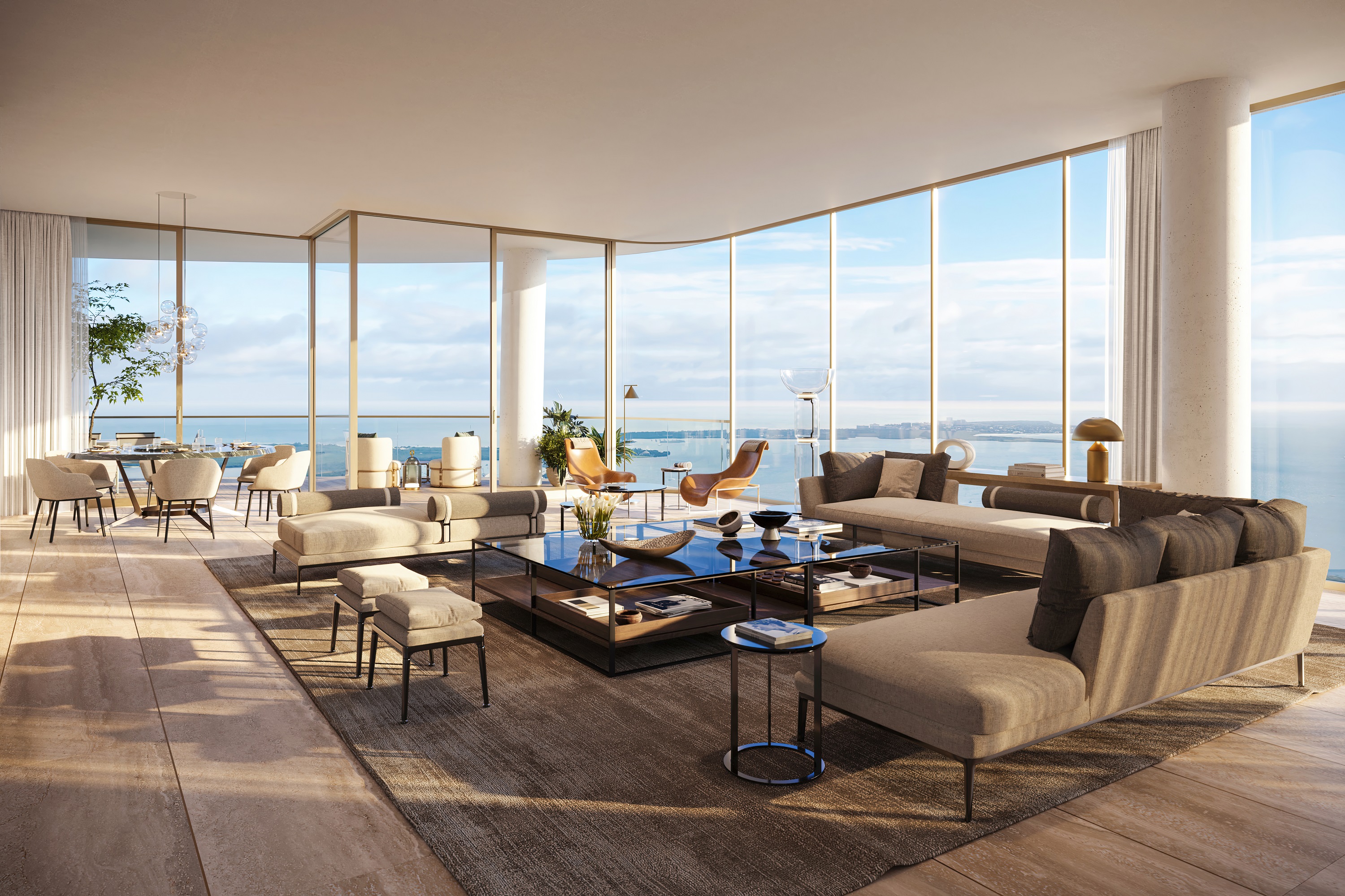 Residence G living room rendering