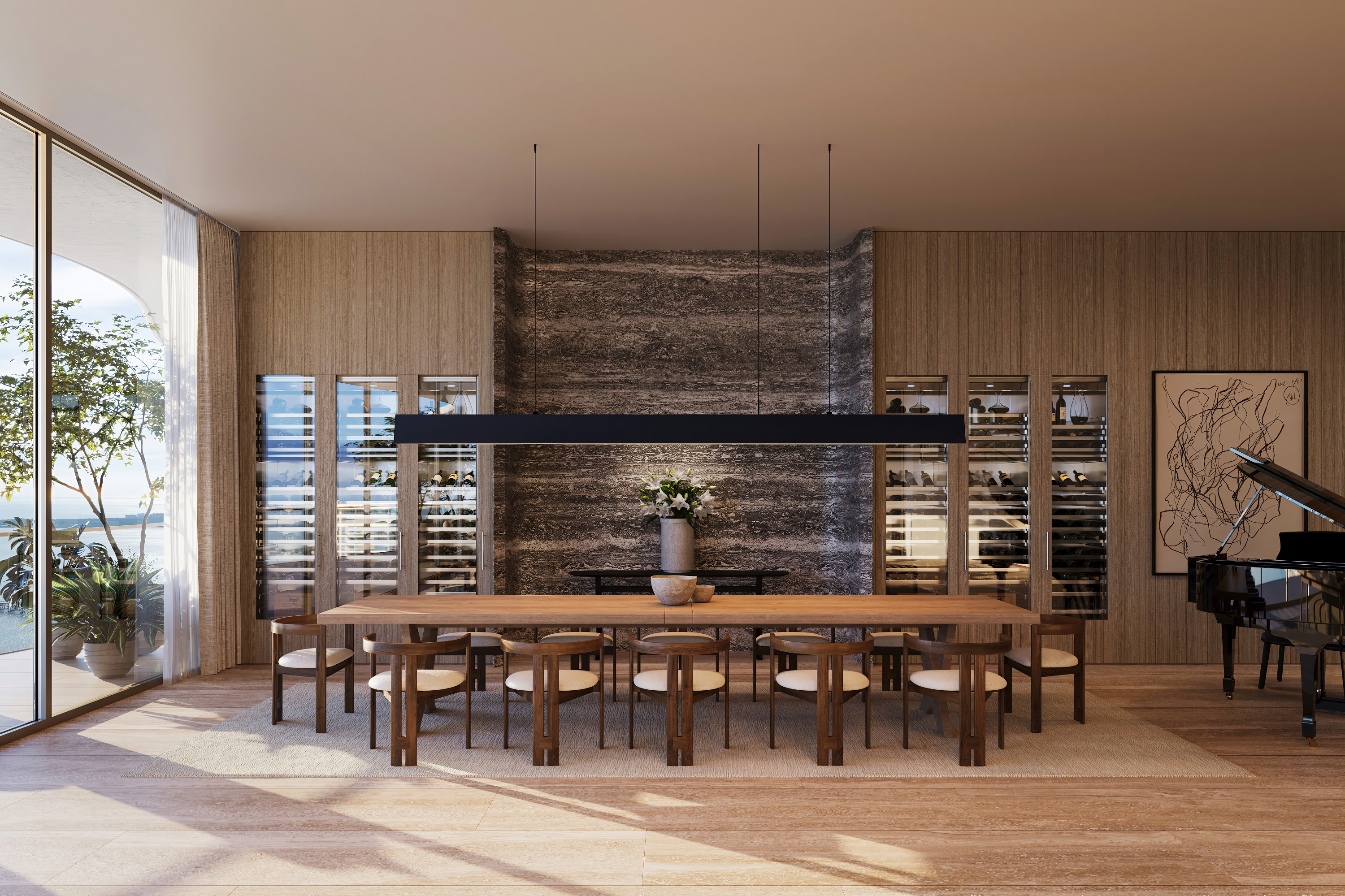 1428 Brickell: Unit L Dining rendering