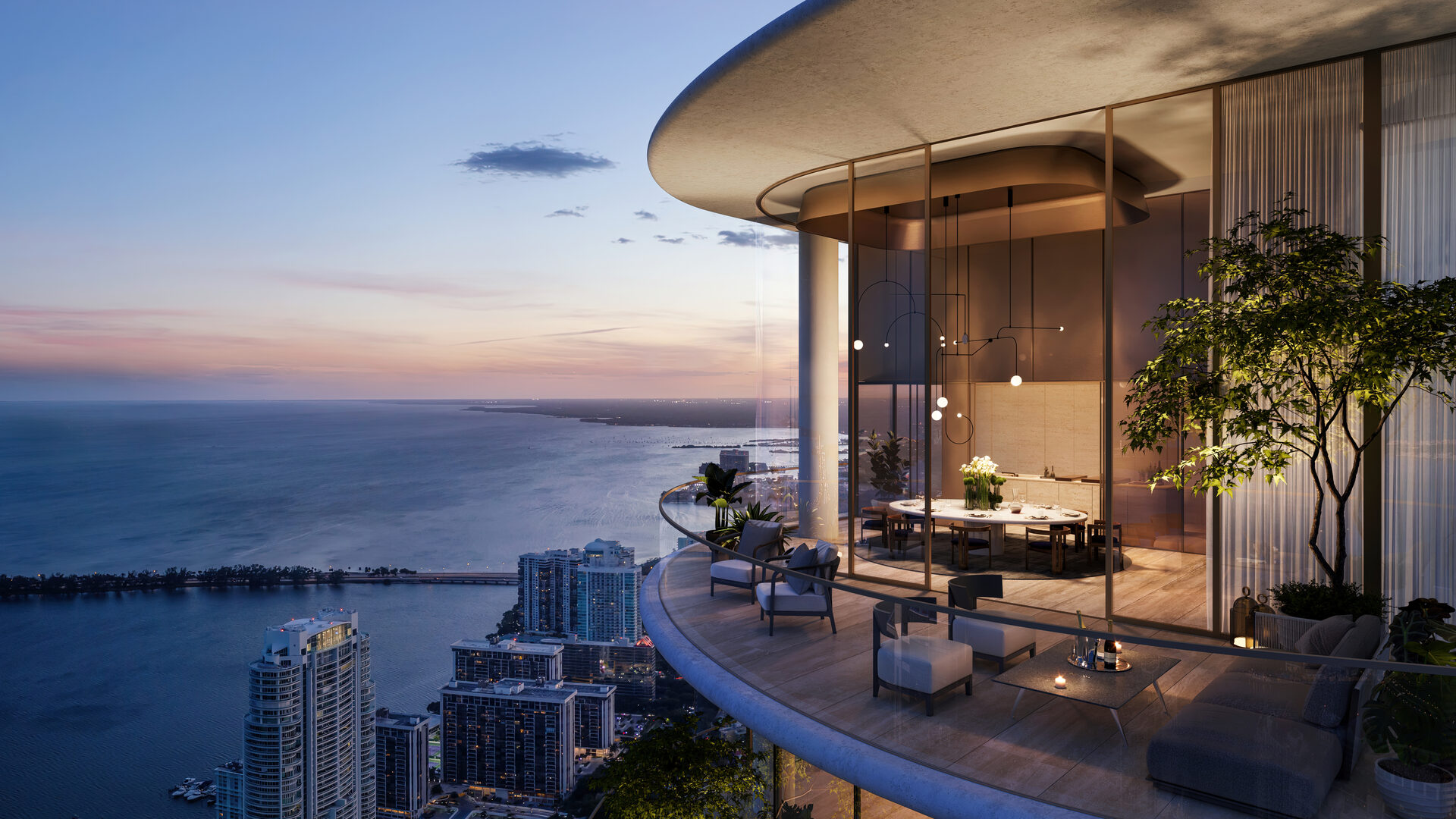 1428 Brickell: Private Dining Hummingbird rendering