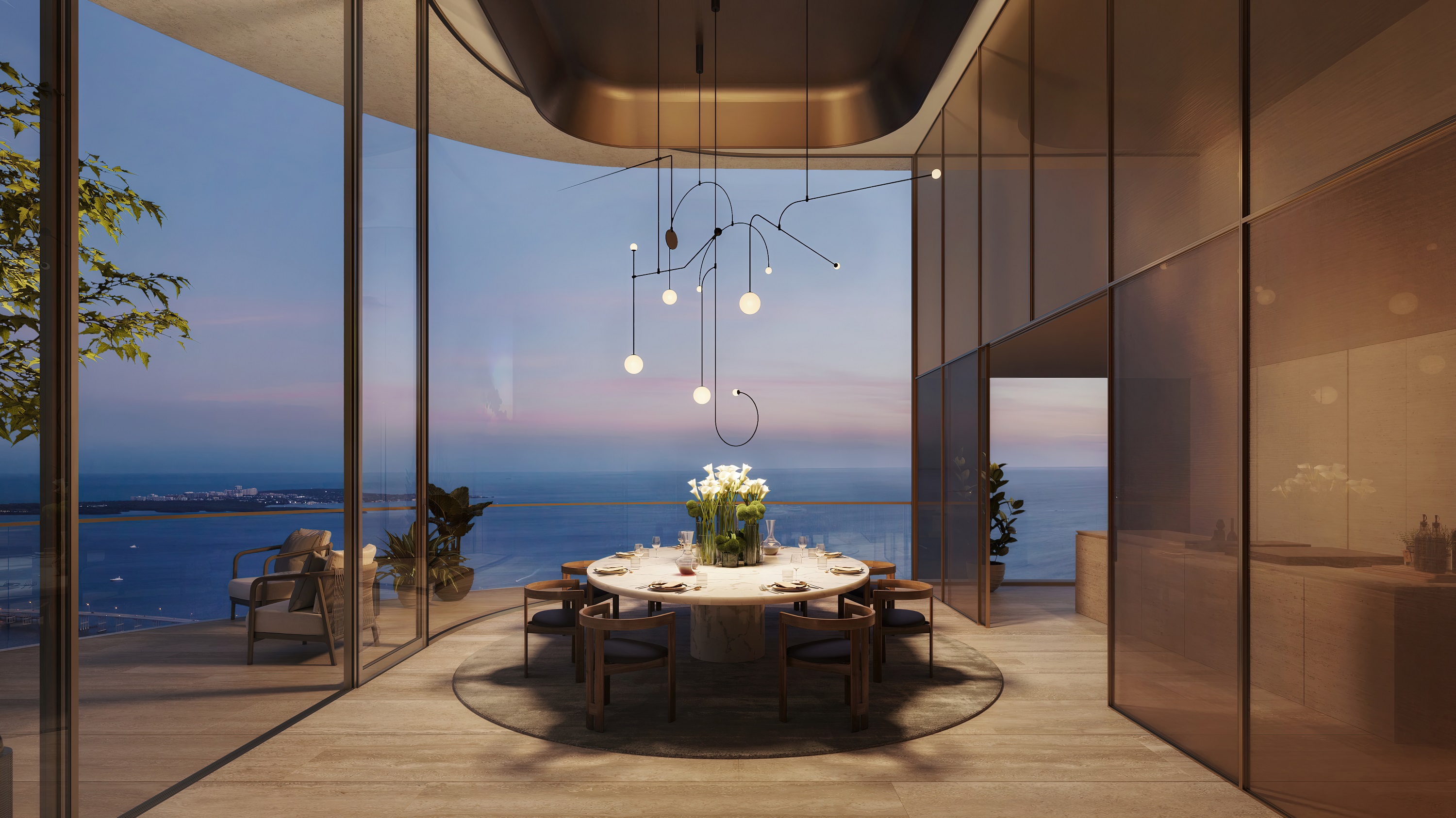 Private dining room rendering
