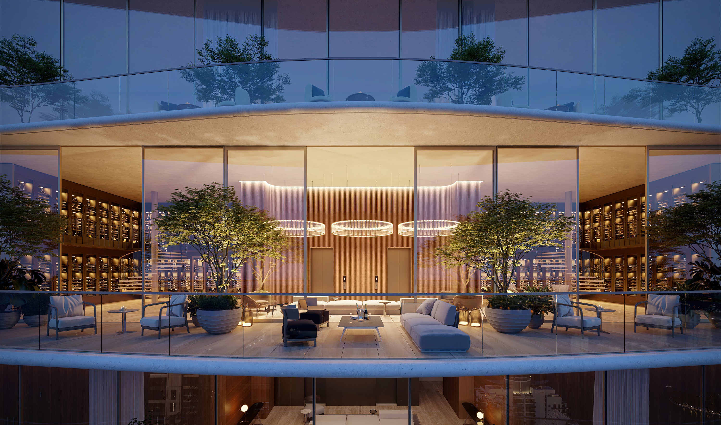 1428 Brickell: Wine and Spirit Lounge rendering